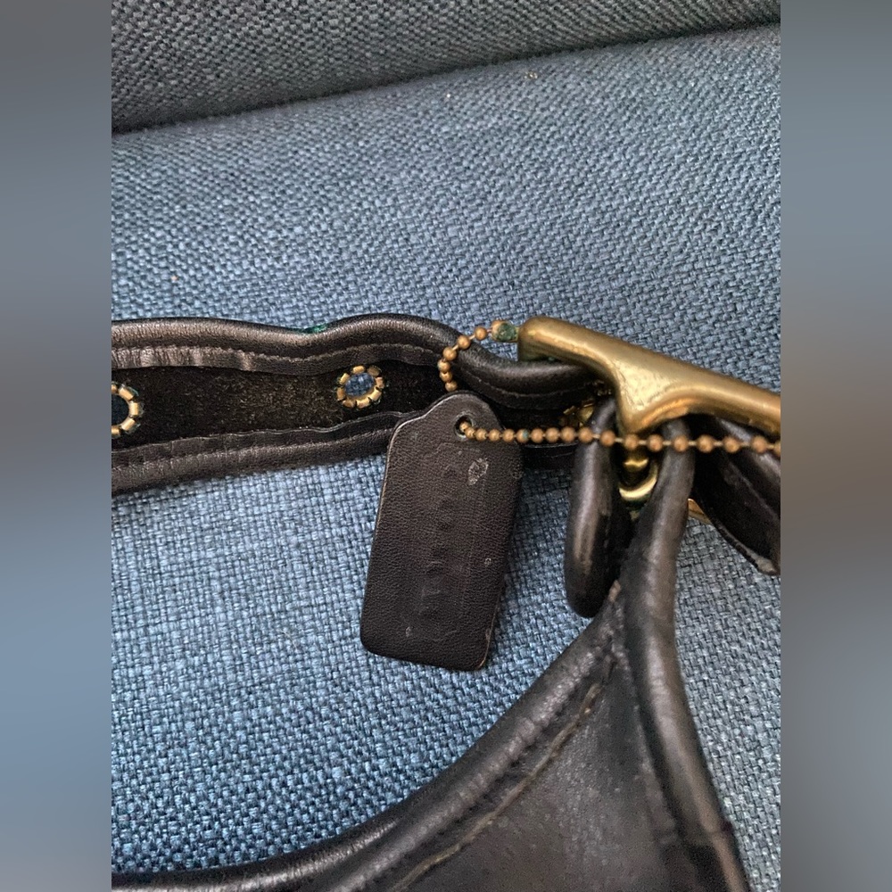 Coach Vintage, Rare Black Legacy Zip Leather Shoulder/ Crossbody Purse Bag 9966 - Picture 12 of 16